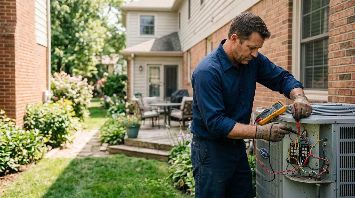 HVAC technician working near Stroh, IN